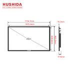 Outdoor Digital Advertising Screens 49 Inch Hushida Bright Color With Simple Design