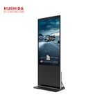 Super Thin Floor Standing Advertising Display 55 Inch Indoor With Camera 1080p