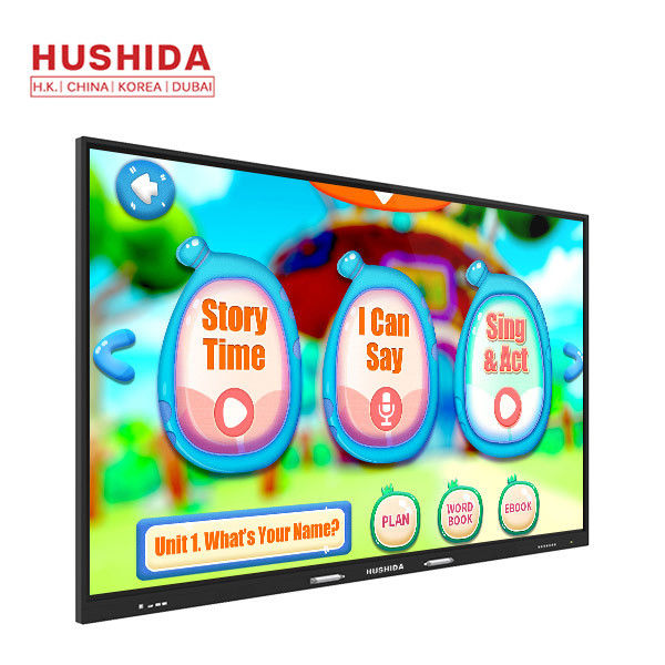 HUSHIDA 75 Inch School Application Touch Screen free pen Monitor interactive whiteboard software