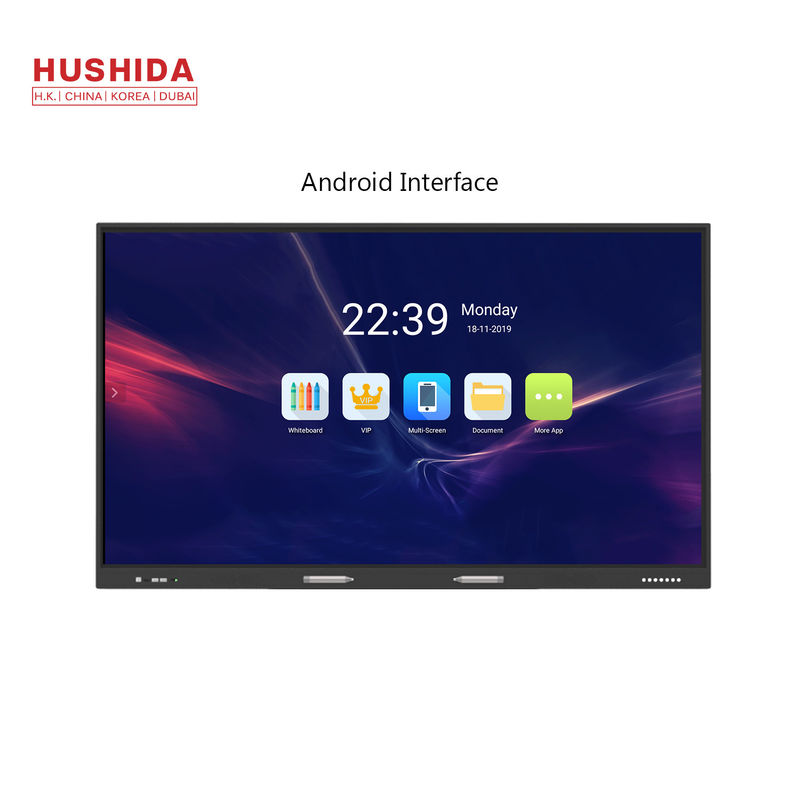 75 inch wall mount Ultra HD 4K touch screen interactive whiteboard for teaching or meeting