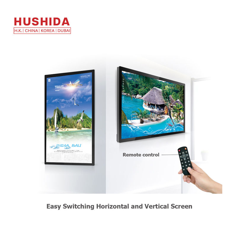 Flat Panel Wall Mounted Advertising Display 32" 220V 1920*1080 Resolution Android