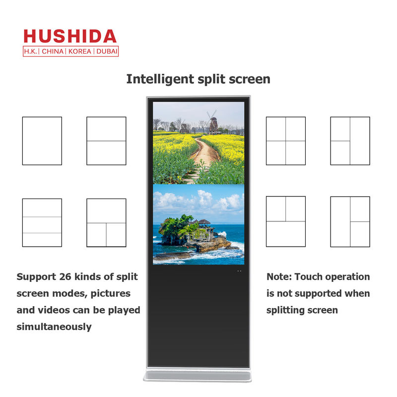 1920*1080 Resolution IR Touch Display 50 Inch Floor Standing ISO9001 24001 Approval