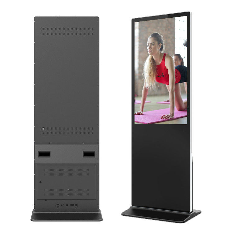 Multi Format Playback 60Hz Floor Standing Advertising Display 65 Inch